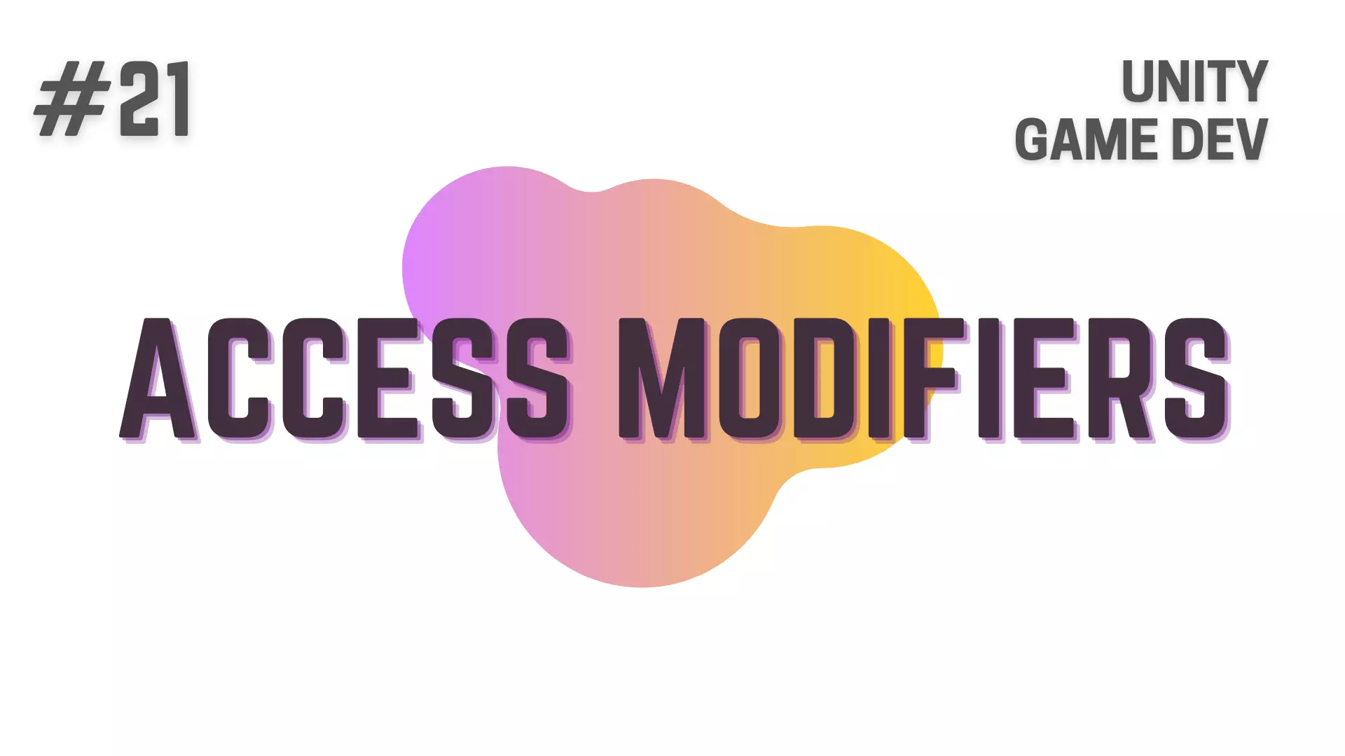 Access Modifiers - Unity C# Game Development Tutorial - How To Make A Game - Featured Image