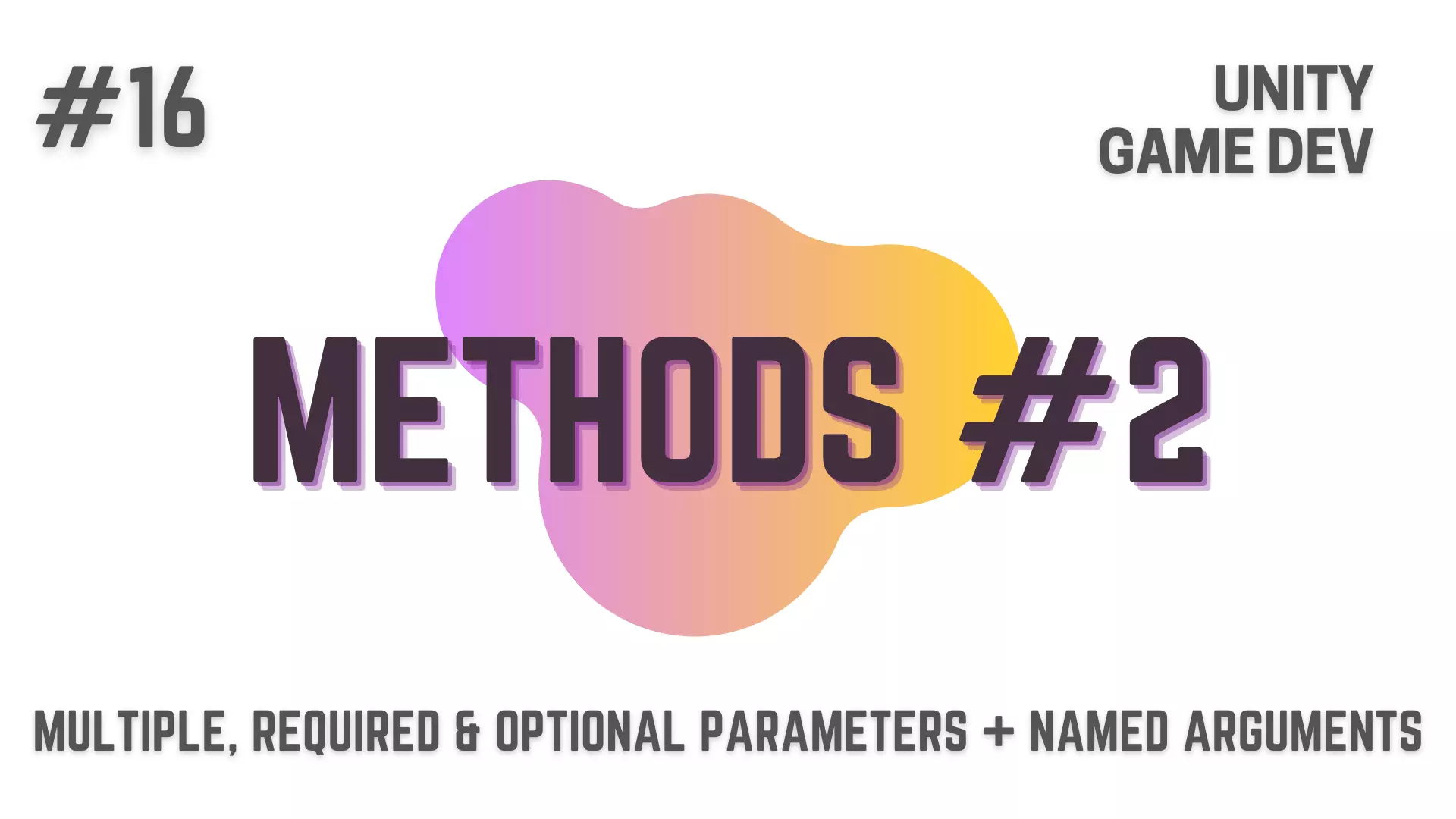 Methods - Part - 2 - Unity C# Game Development Tutorial - How To Make A Game - Featured Image