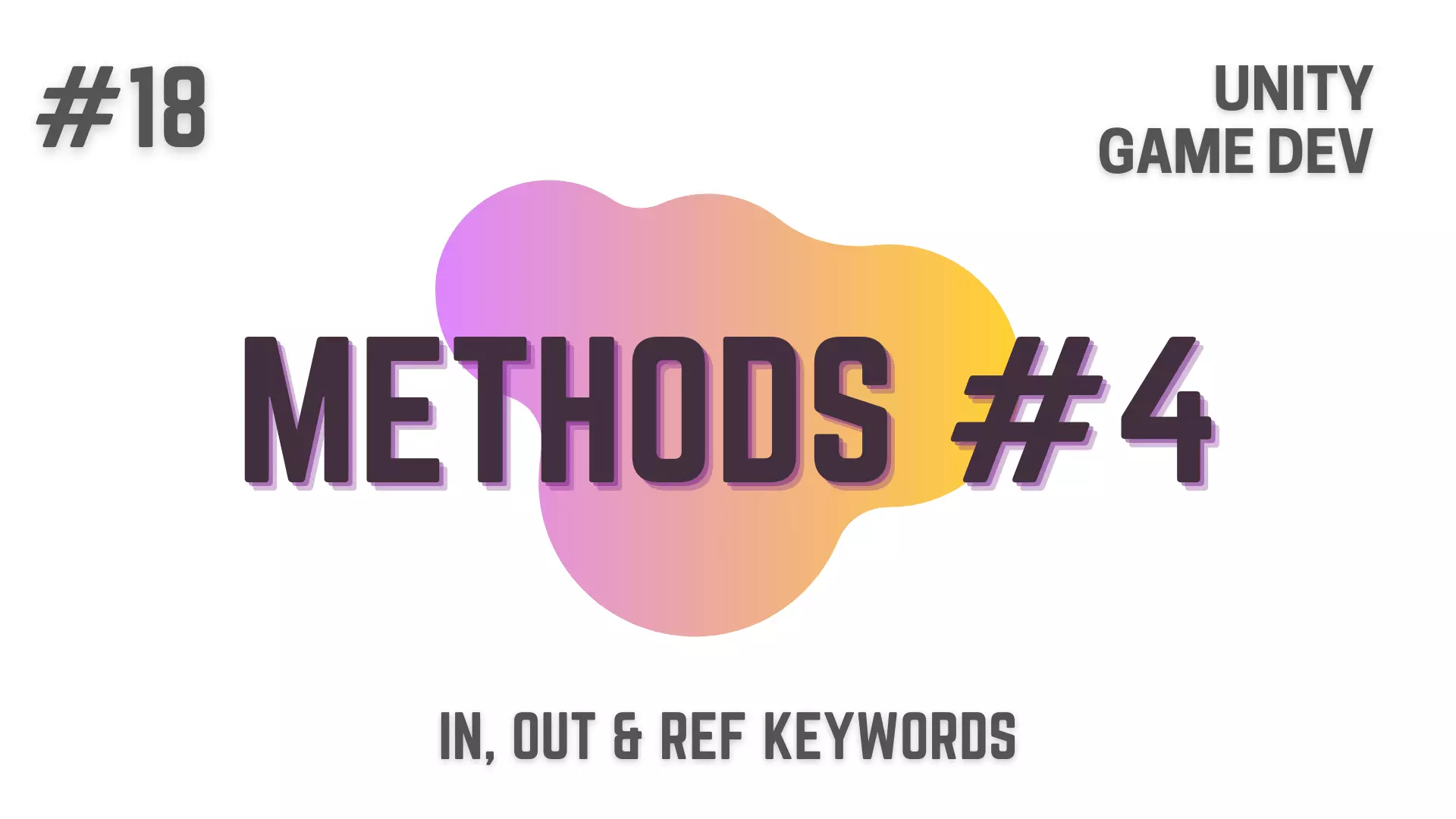Methods - Part - 4 - Unity C# Game Development Tutorial - How To Make A Game - Featured Image