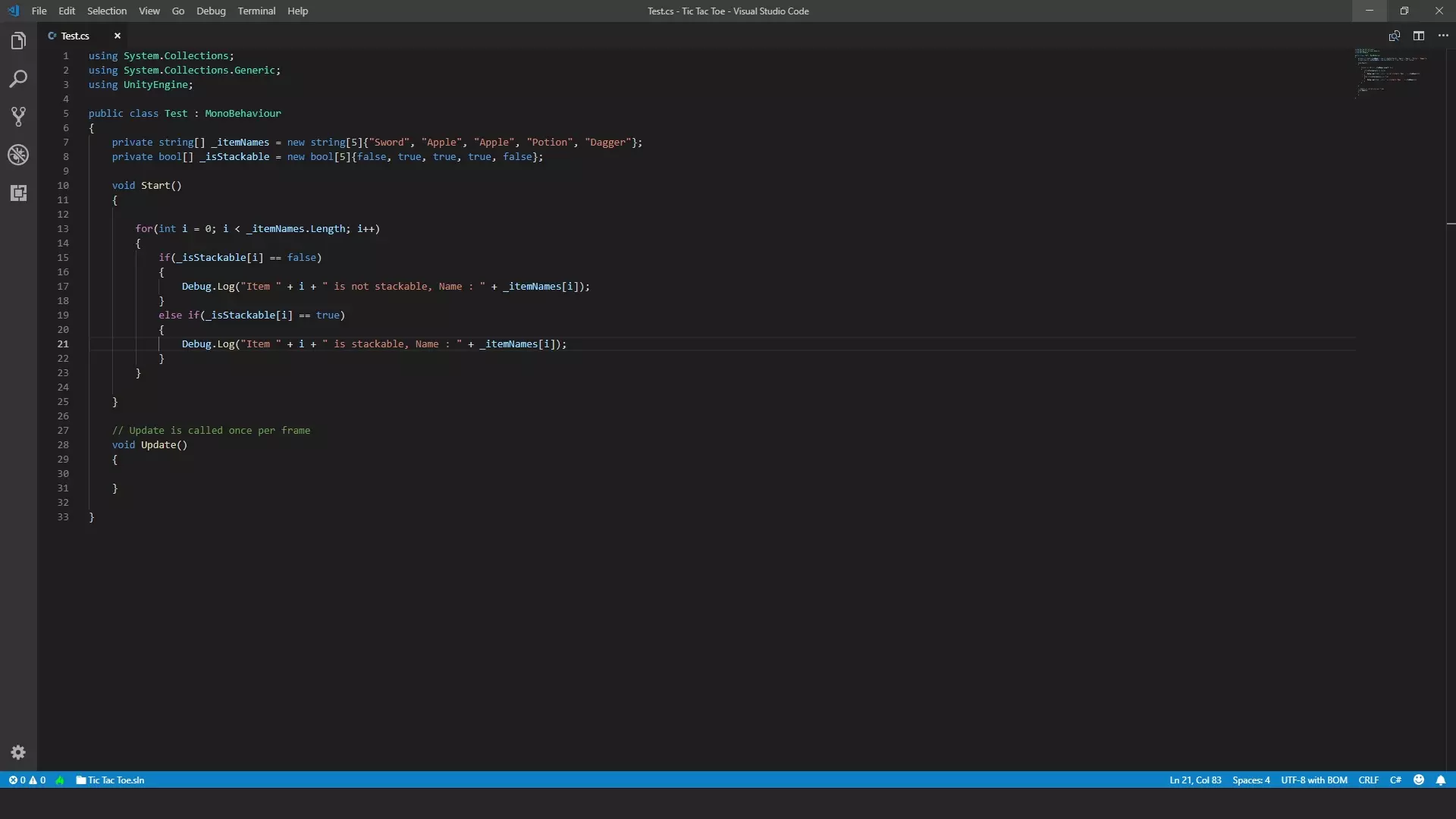 Separating Stackable And Non-Stackable Items Using If Statement And For Loop in C# - Code Part