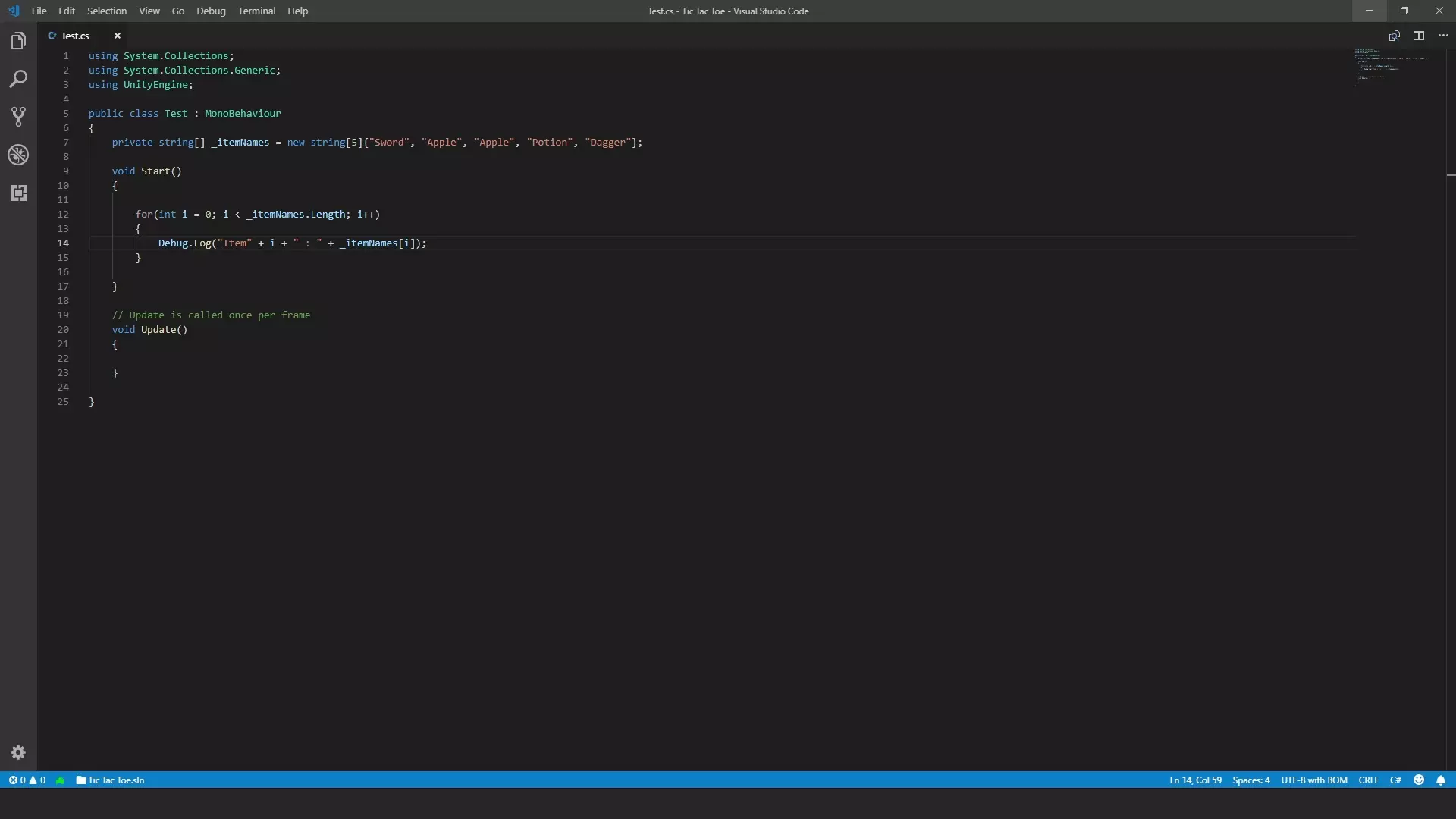 Simple For Loop Example With Unity And C# - Code Part