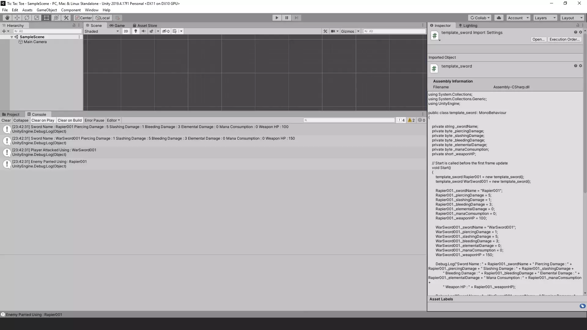 Unity Log For Classes and Objects Code Example - Classes, Objects and Constructors in C# - Unity Game Development Tutorial