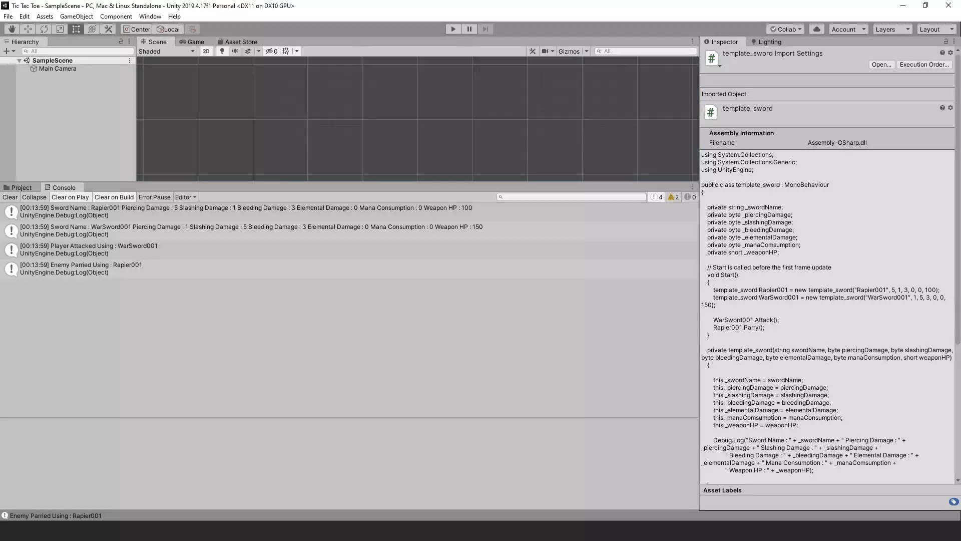 Unity Log For Constructor Code Example - Classes, Objects and Constructors in C# - Unity Game Development Tutorial