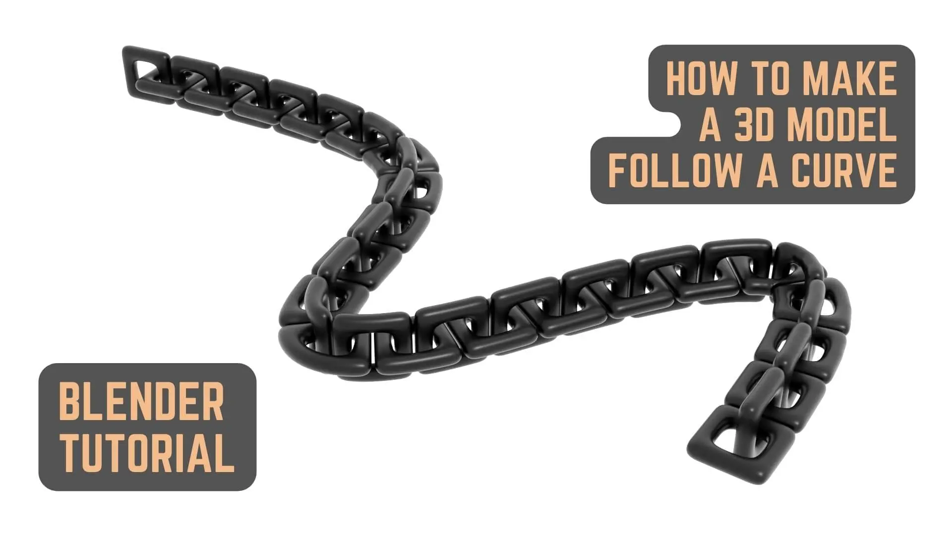 How to make a 3D Model or an Array of 3D Model Follow A Curve - Final Render - Featured Image